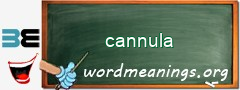 WordMeaning blackboard for cannula